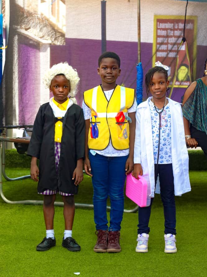 Pupils in career costumes
