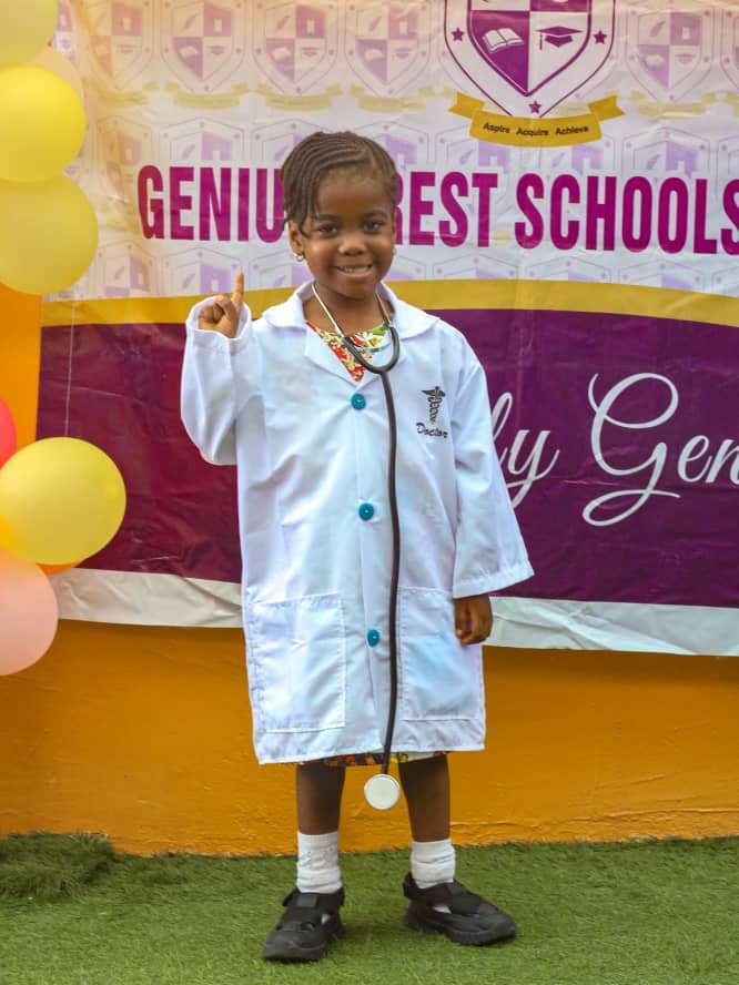 Pupil in career day costume