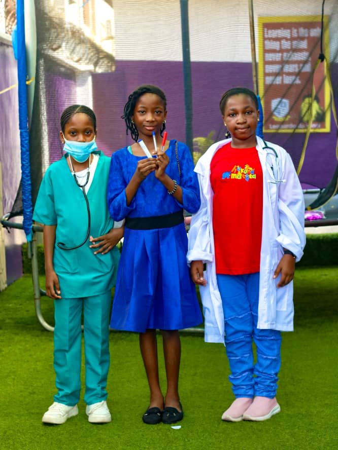 Pupils dressed for career day