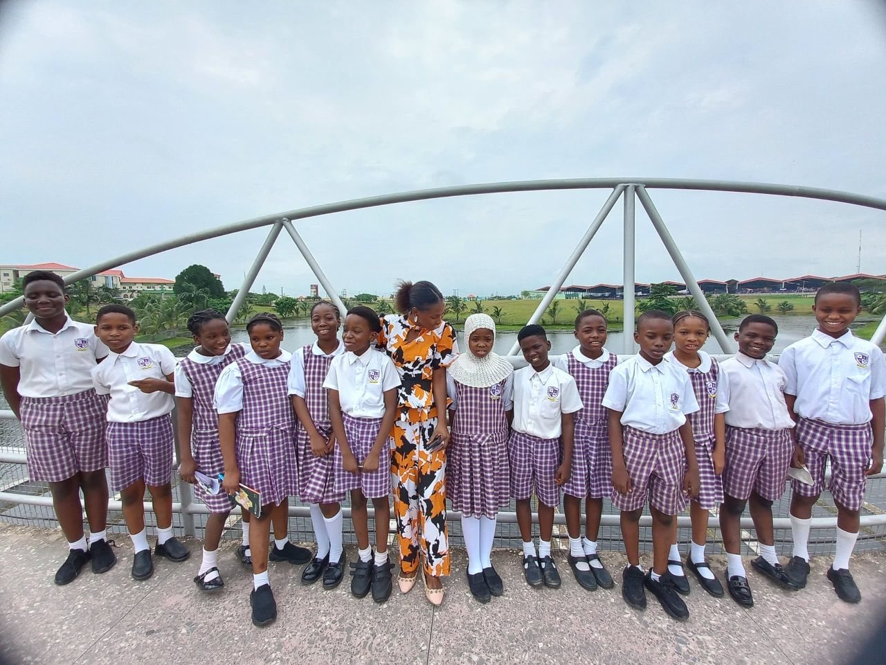 Pupils gathered during an excursion