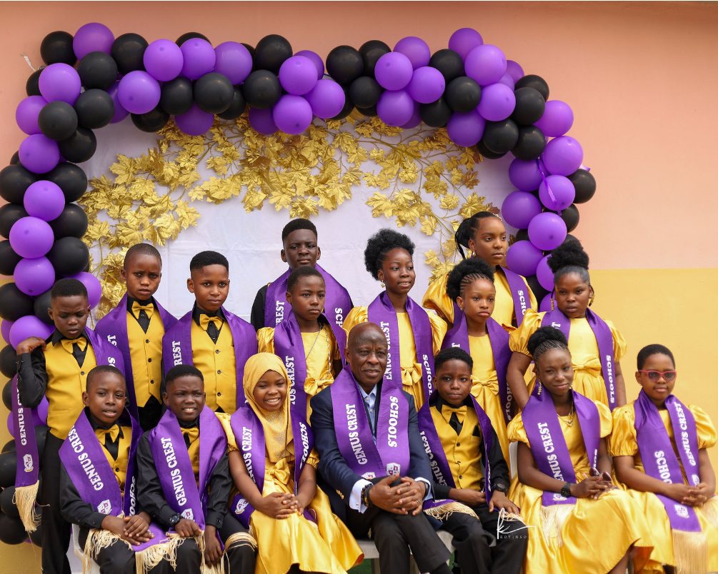 Graduating pupils of Genius Crest School