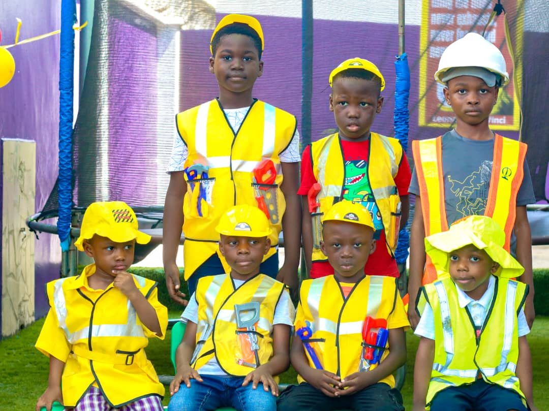 Pupils in role-play activity