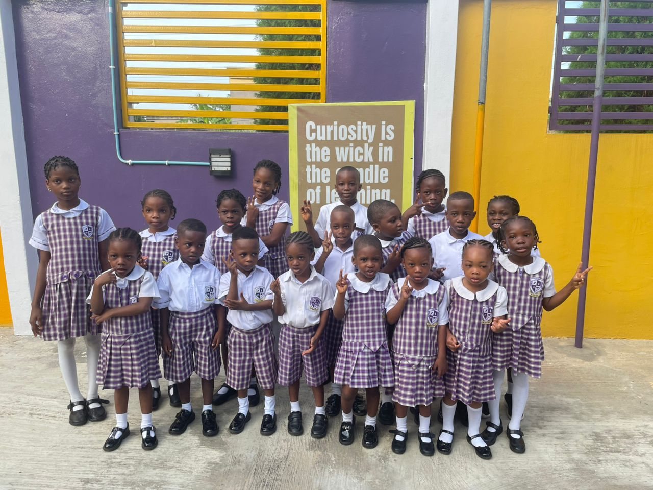 Kindergarten pupils at Genius Crest School